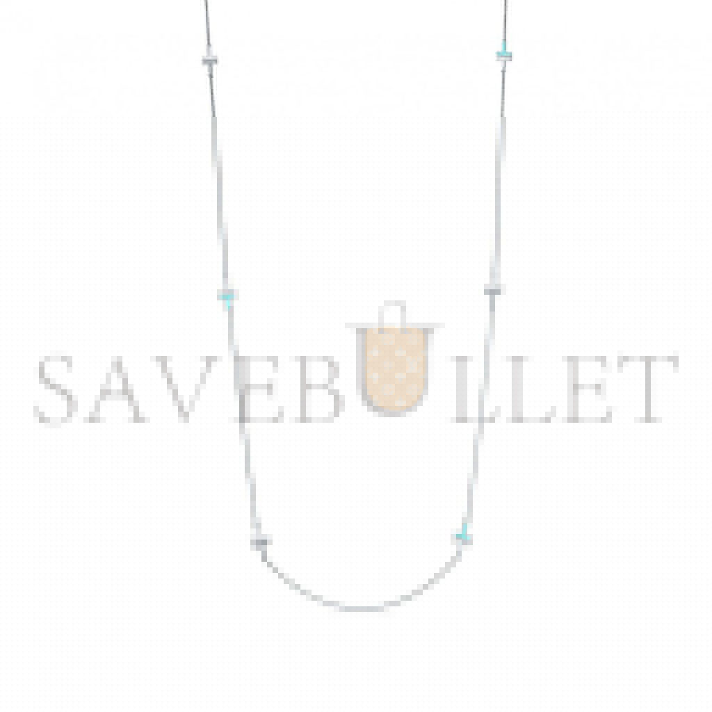 T*f*ny t diamond and turquoise station necklace 66911993